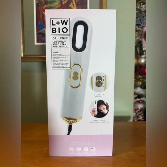 NIB - L+W Bio Opulence Lightweight Hair Dryer - Picture 3 of 16